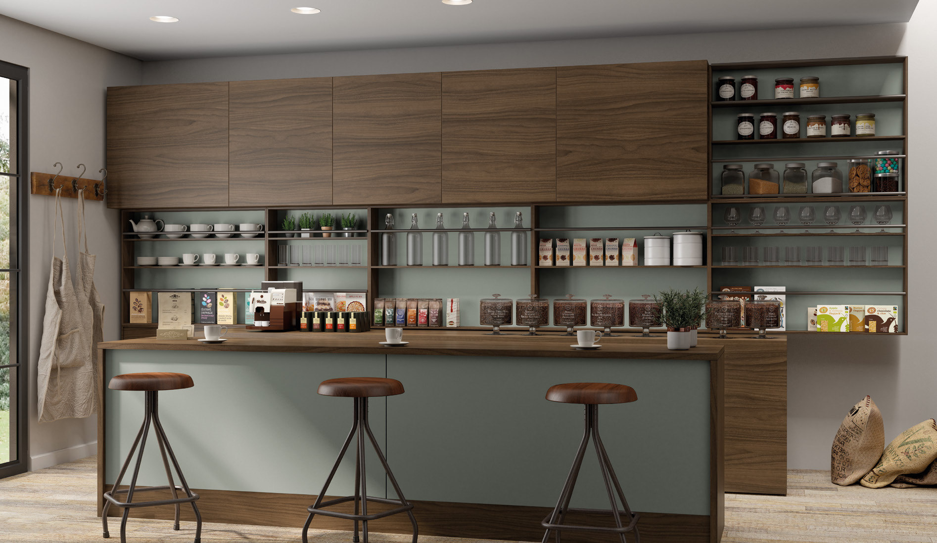 Ambiente con MDF tono Caribe