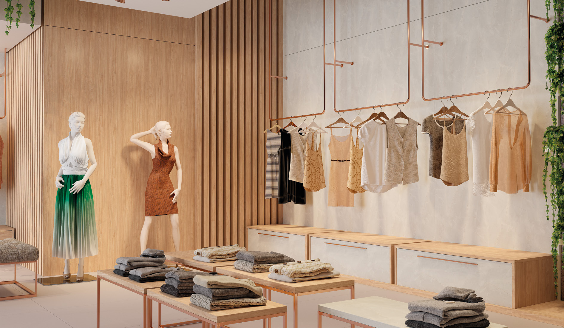 Ambiente con MDF tono Tauari